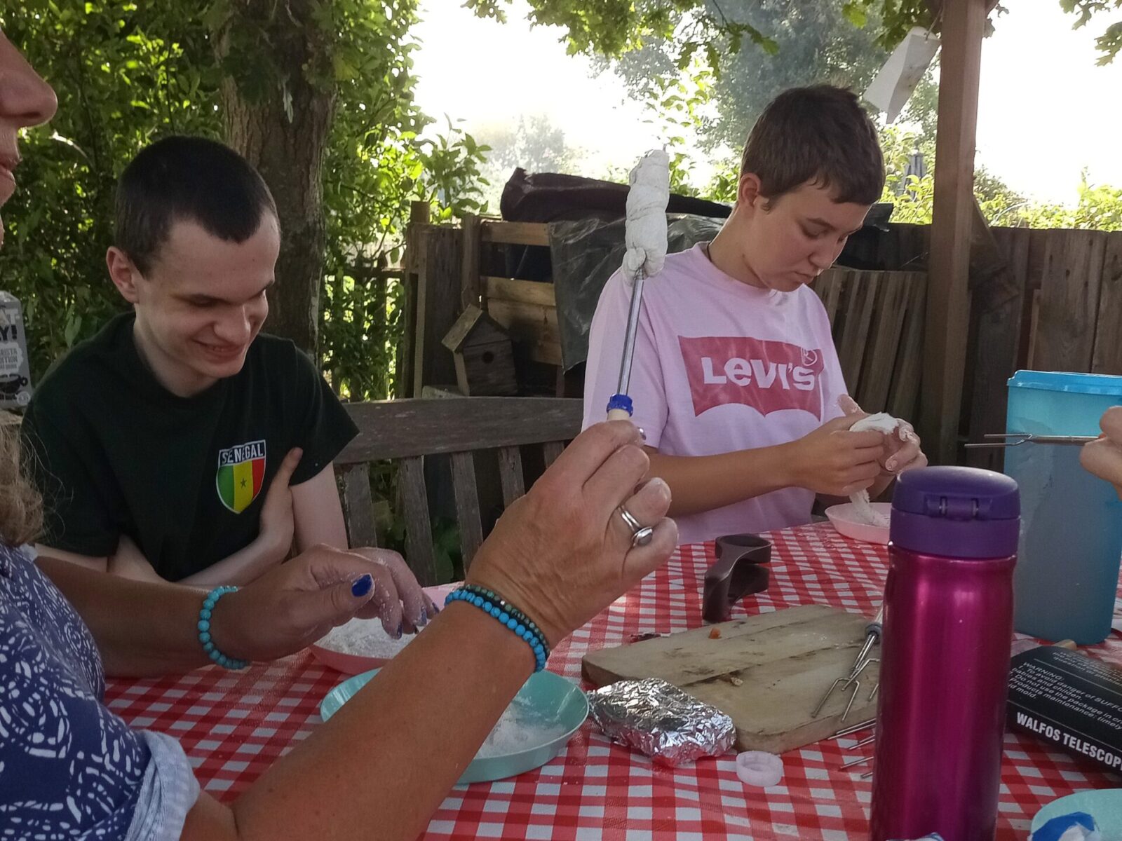 Young people taking part in a Circle of Friendship session in nature